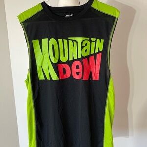 Mountain Dew sleeveless shirt tank size medium soda pop summer beverage festival